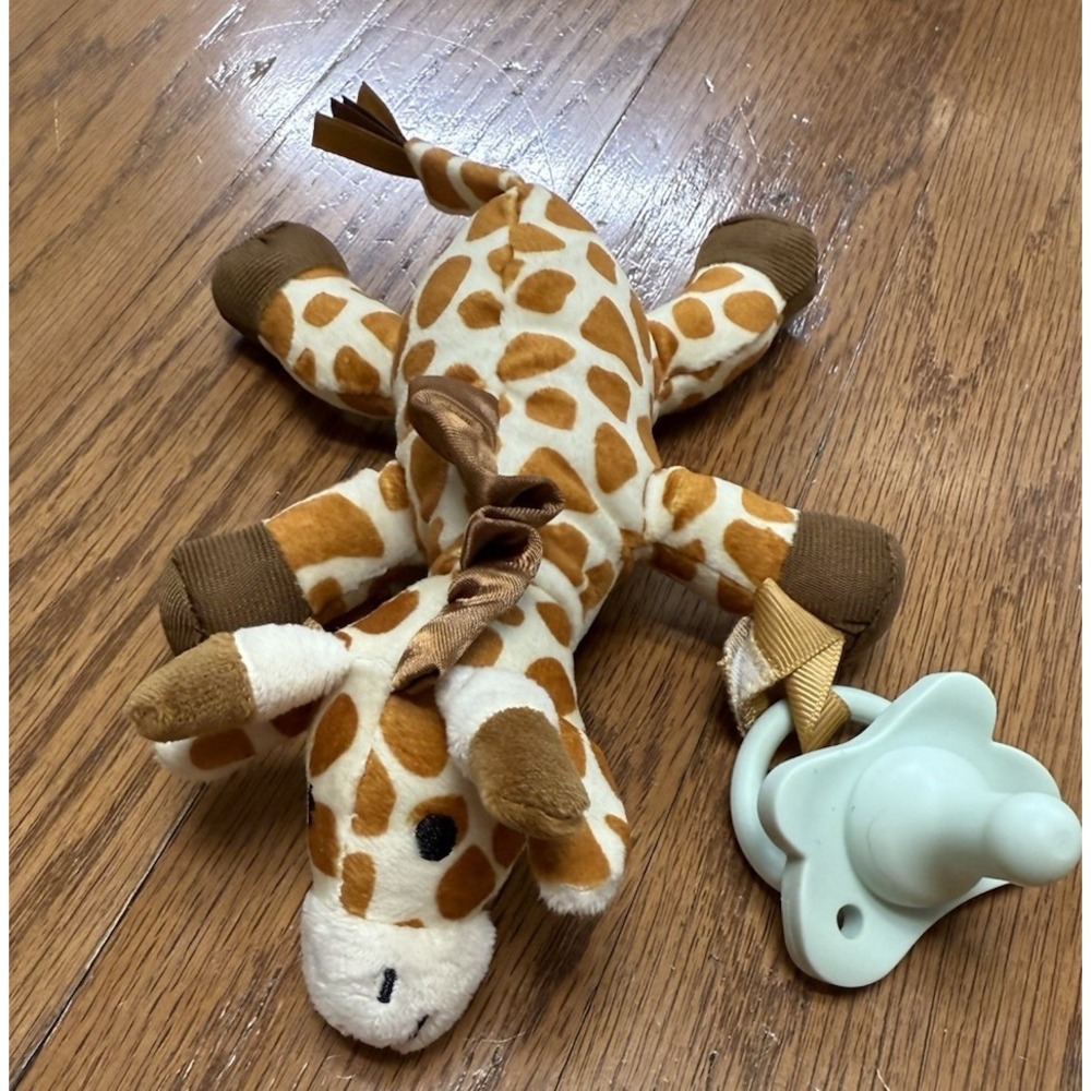 Dr. Brown's Baby Lovey Pacifier & Teether Holder Giraffe & Happy Paci Plush 0-12